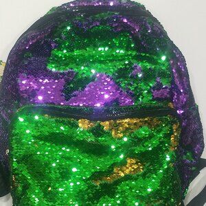 Mardi Gras Adult Backpack Purple Green Gold 💜💚💛